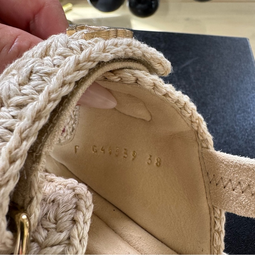 NWT Chanel S25 Crochet Dad Sandals, Size 38 - Picture 7 of 8